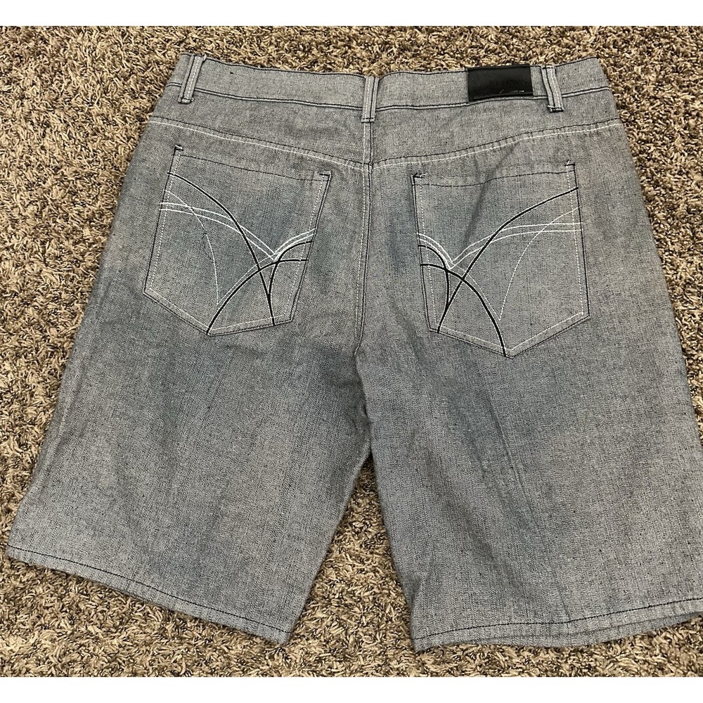 Vintage Chams Premium Denim Jean Shorts Baggy Skater Y2K Mens Size 44x12